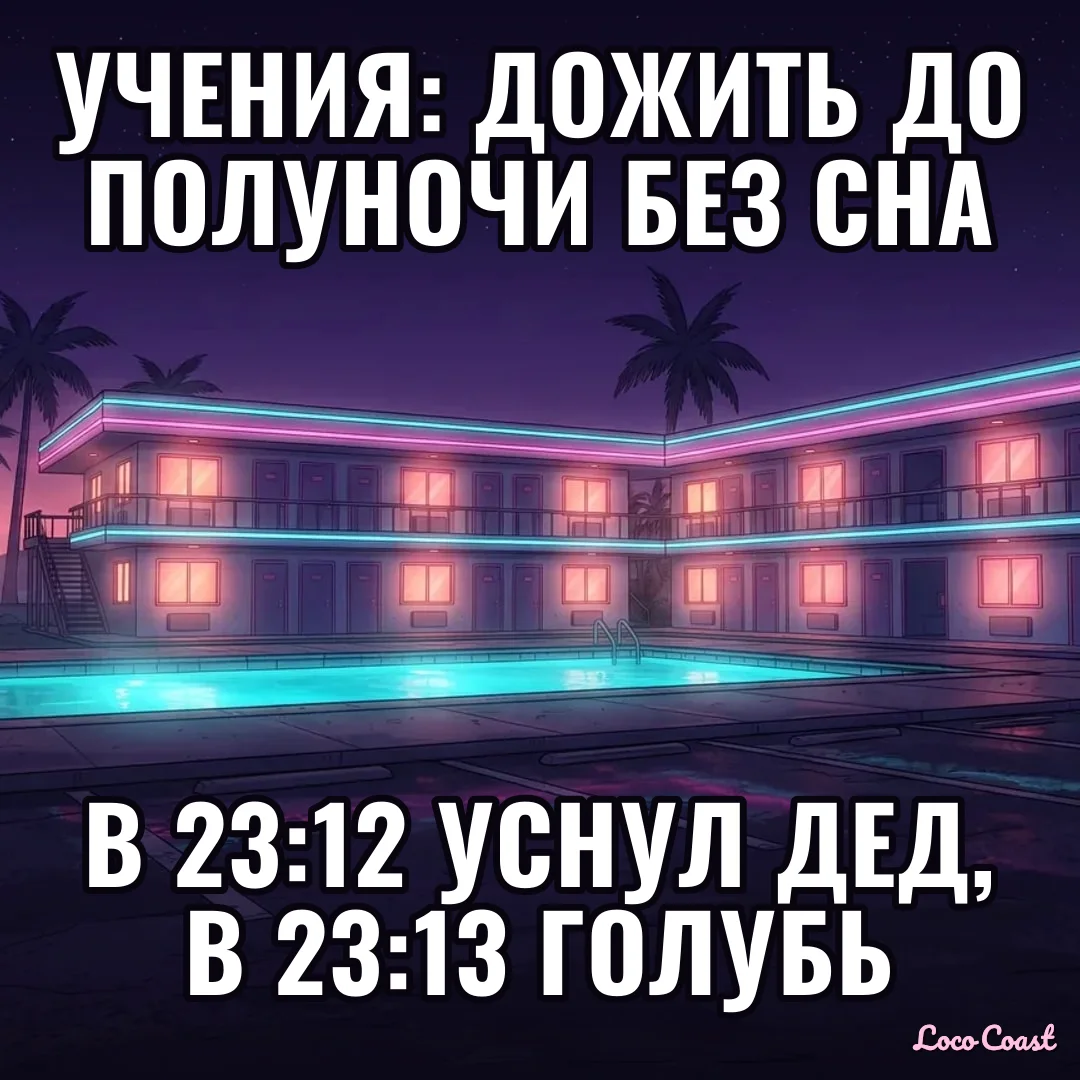 Операция «Полночь»: первые учения: Учения: дожить до полуночи без сна / В 23:12 уснул Дед, в 23:13 голубь