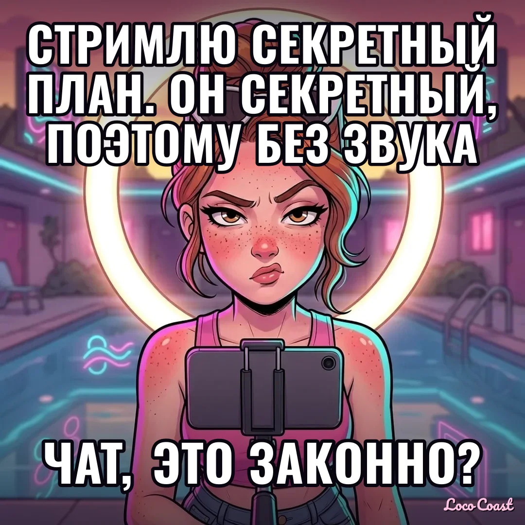 Вэл хочет стримить операцию «Полночь»: Стримлю секретный план. Он секретный, поэтому без звука / Чат, это законно?
